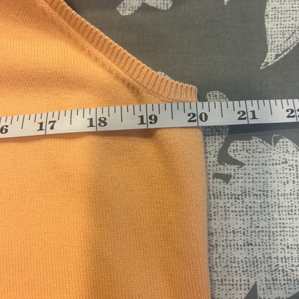 🧡”Lauren Ralph Lauren” Orange Sherbet  Tank Sweater Cardigan Set Size PL 🍑 - Picture 7 of 13